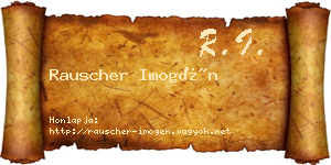 Rauscher Imogén névjegykártya